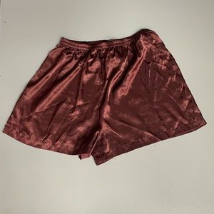 Sz Lg Maroon Pajama Shorts